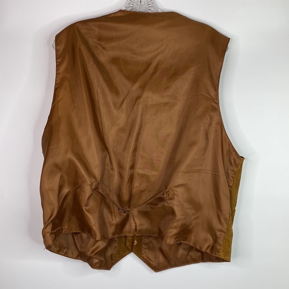 Vintage Sheplers Brown Leather Vest Size XL - Picture 4 of 12